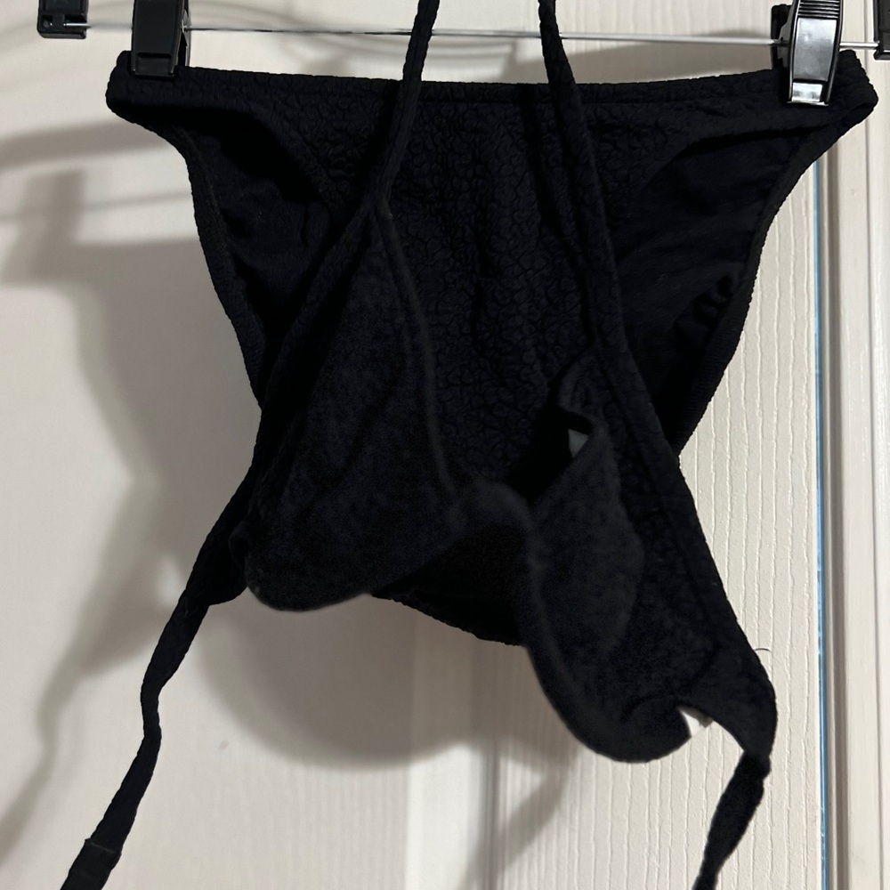 Jantzen Black Textured Bikini Set